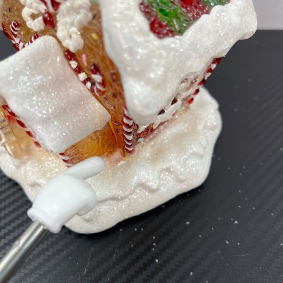 Ginger Bread House Light Up House Acrylic Vintage Christmas Candy Cane - Picture 8 of 9
